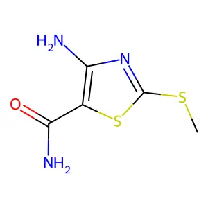 4-Amino-2-(methylsulfanyl)-1,3-thiazole-5-carboxamide structure