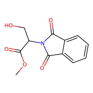 Methyl 2-(1,3-dioxoisoindol-2-yl)-3-hydroxypropanoate structure