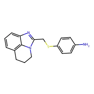 4-[(5,5,1-ij]quinolin-2-ylmethyl)sulfanyl]aniline structure