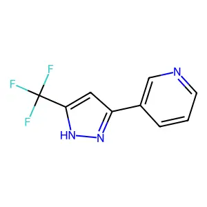 3-[5-(Trifluoromethyl)-1H-pyrazol-3-yl]pyridine structure