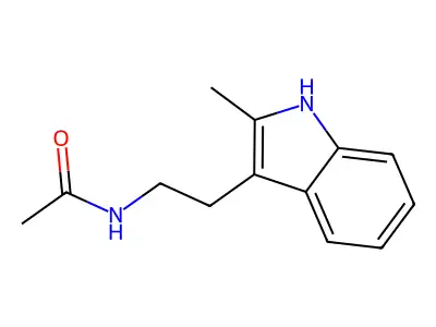 N-[2-(2-methyl-1H-indol-3-yl)ethyl]acetamide structure