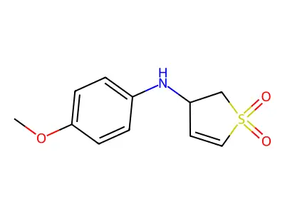 3-((4-Methoxyphenyl)amino)-2,3-dihydrothiophene 1,1-dioxide structure