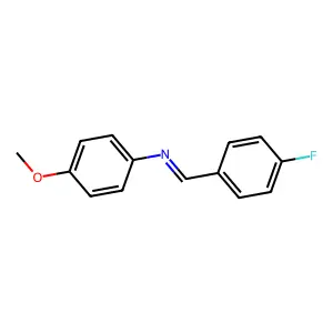 4-Methoxy-N-(4-fluorobenzylidene)aniline structure
