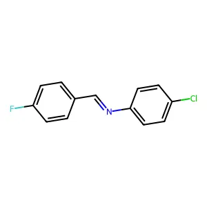 4-Chloro-N-(4-fluorobenzylidene)-aniline structure