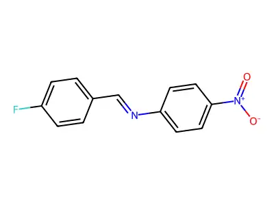 N-(4-fluorobenzylidene)-4-nitroaniline structure