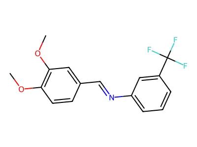 Veratrylidene-3-(trifluoromethyl)aniline structure