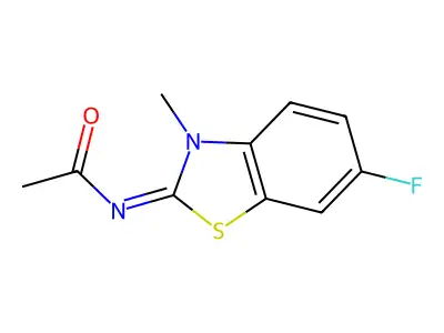 (E)-N-(6-fluoro-3-methylbenzo[d]thiazol-2(3H)-ylidene)acetamide structure
