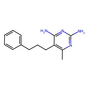 2,4-Pyrimidinediamine, 6-methyl-5-(3-phenylpropyl)- structure