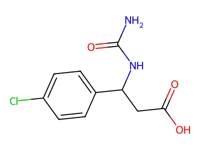 3-(Carbamoylamino)-3-(4-chlorophenyl)propanoic acid structure