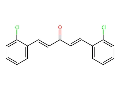 1,5-Bis(2-chlorophenyl)-1,4-pentadien-3-one structure