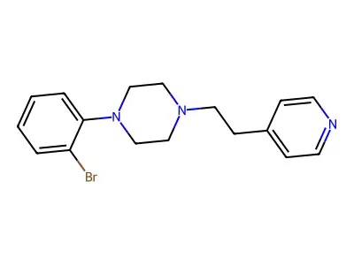 Piperazine, 1-(o-bromophenyl)-4-(2-(4-pyridyl)ethyl)- structure