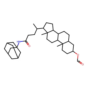 24-Oxo-24-[(tricyclo[3.3.1.1~3,7~]decan-1-yl)amino]cholan-3-yl formate structure