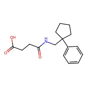 4-Oxo-4-{[(1-phenylcyclopentyl)methyl]amino}-butanoic acid structure