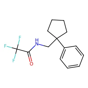 2,2,2-trifluoro-N-[(1-phenylcyclopentyl)methyl]acetamide structure