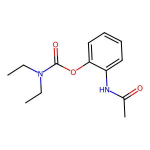 2-Acetamidophenyl diethylcarbamate structure