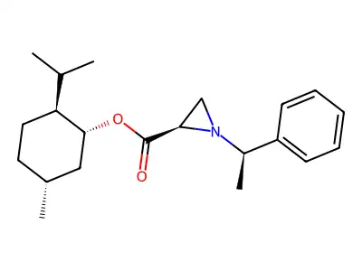 (5-Methyl-2-propan-2-ylcyclohexyl) 1-(1-phenylethyl)aziridine-2-carboxylate structure