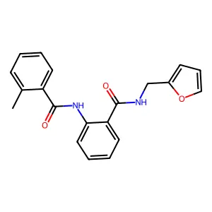 N-(2-furylmethyl)-2-[(2-methylbenzoyl)amino]benzamide structure