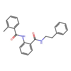 2-methyl-N-{2-[(2-phenylethyl)carbamoyl]phenyl}benzamide structure