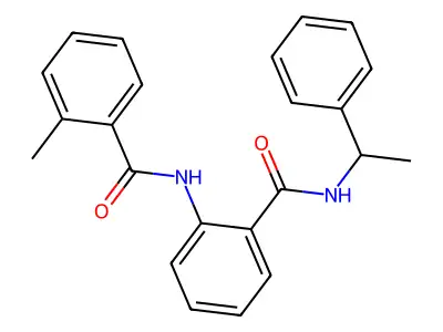 2-methyl-N-[2-(1-phenylethylcarbamoyl)phenyl]benzamide structure
