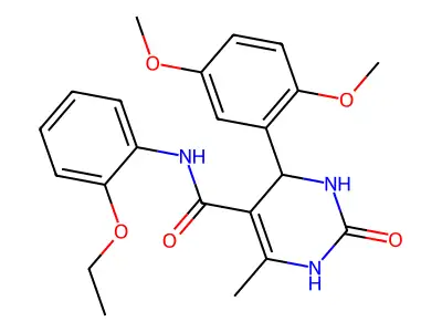 4-(2,5-dimethoxyphenyl)-N-(2-ethoxyphenyl)-6-methyl-2-oxo-1,2,3,4-tetrahydropyrimidine-5-carboxamide structure