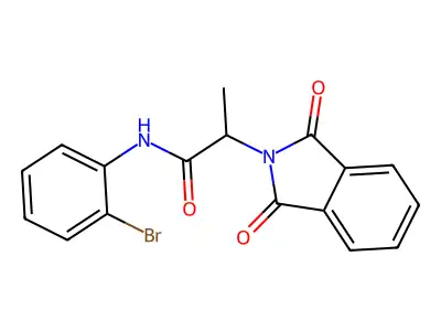 N-(2-bromophenyl)-2-(1,3-dioxo-2,3-dihydro-1H-isoindol-2-yl)propanamide structure