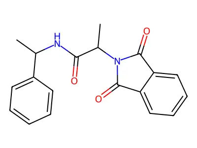 2-(1,3-dioxoisoindol-2-yl)-N-(1-phenylethyl)propanamide structure