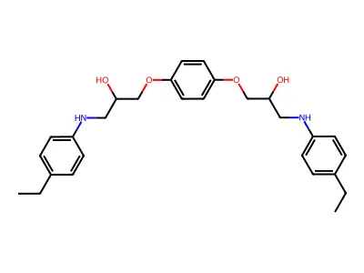 3,3'-(1,4-Phenylenebis(oxy))bis(1-((4-ethylphenyl)amino)propan-2-ol) structure