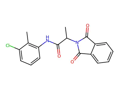 N-(3-chloro-2-methylphenyl)-2-(1,3-dioxo-1,3-dihydro-2H-isoindol-2-yl)propanamide structure