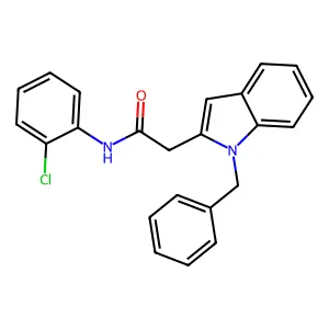2-(1-benzyl-1H-indol-2-yl)-N-(2-chlorophenyl)acetamide structure