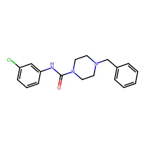 4-Benzyl-N-(3-chlorophenyl)-1-piperazinecarboxamide structure
