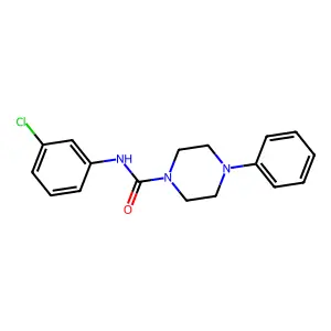 N-(3-Chlorophenyl)-4-phenyl-1-piperazinecarboxamide structure