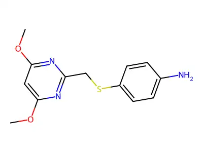 4-[(4,6-Dimethoxypyrimidin-2-yl)methylsulfanyl]aniline structure