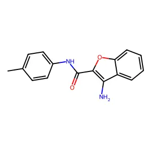 3-amino-N-(4-methylphenyl)-1-benzofuran-2-carboxamide structure