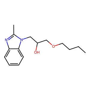 1-butoxy-3-(2-methyl-1H-benzimidazol-1-yl)-2-propanol structure