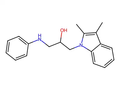 1-(2,3-Dimethylindolyl)-3-(phenylamino)propan-2-ol structure