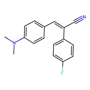 3-[4-(Dimethylamino)phenyl]-2-(4-fluorophenyl)prop-2-enenitrile structure