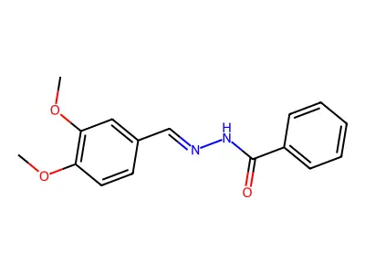 N'-[(3,4-dimethoxyphenyl)methylidene]benzohydrazide structure