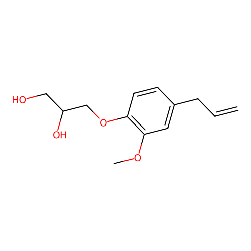 3-(4-Allyl-2-methoxyphenoxy)-1,2-propanediol structure