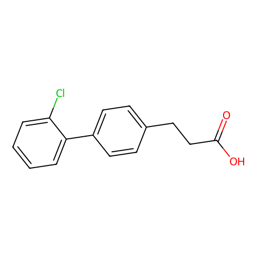 beta-(2'-Chloro-4-biphenylyl)propionic acid structure
