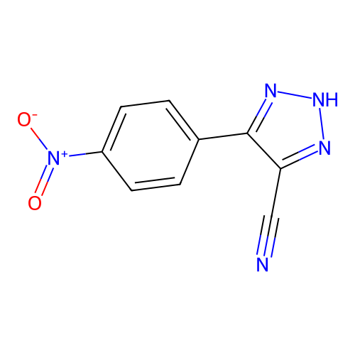 4-(4-Nitrophenyl)-1H-1,2,3-triazole-5-carbonitrile structure
