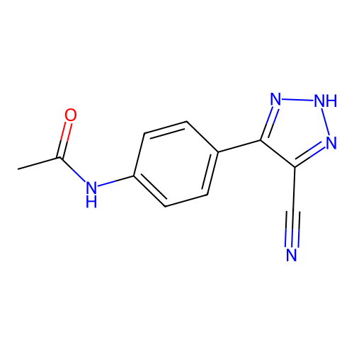 N-[4-(5-cyano-2H-triazol-4-yl)phenyl]acetamide structure