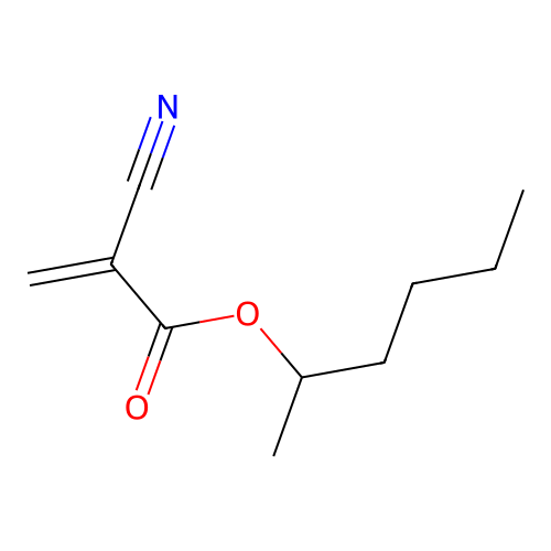 2-Propenoic acid, 2-cyano-, 1-methylpentyl ester structure