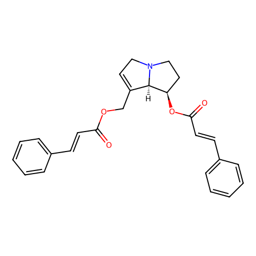 Retronecine cinnamate ester structure