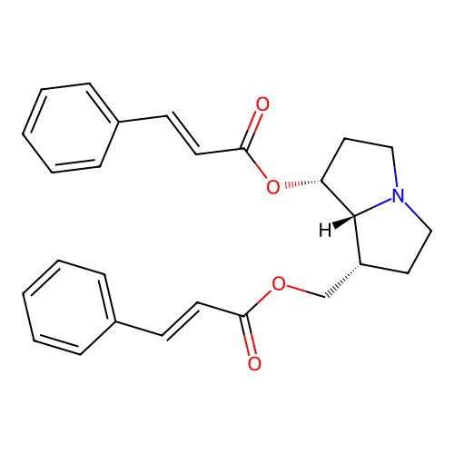 Platynecine 7,9-cinnamate diester structure