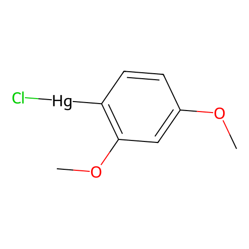 Chloro(2,4-dimethoxyphenyl)mercury structure