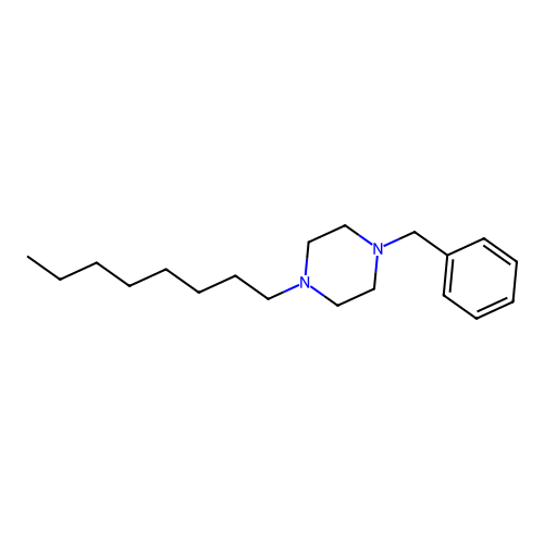 1-Benzyl-4-octylpiperazine structure