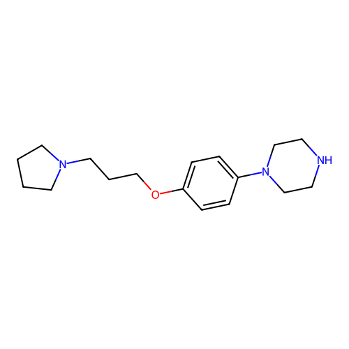 1-[4-[3-(1-Pyrrolidinyl)propoxy]phenyl]piperazine structure