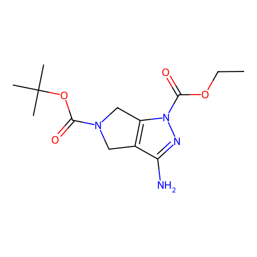 5-tert-Butyl 1-ethyl 3-amino-4,6-dihydropyrrolo(3,4-c)pyrazole-1,5-dicarboxylate structure