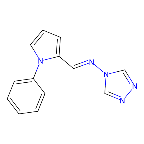 N-[(E)-(1-phenyl-1H-pyrrol-2-yl)methylidene]-4H-1,2,4-triazol-4-amine structure