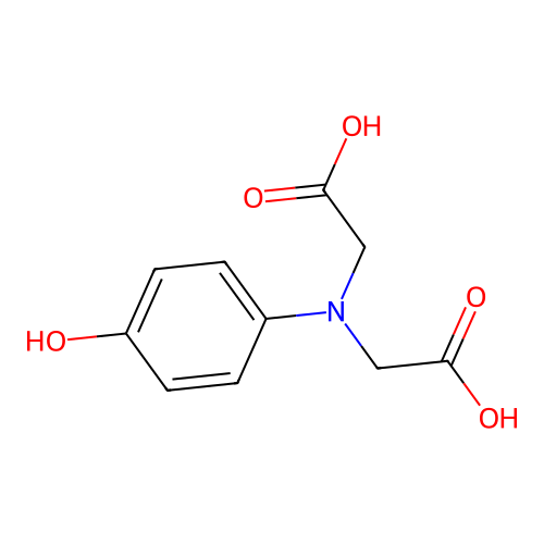 2-[N-(carboxymethyl)-4-hydroxyanilino]acetic acid structure